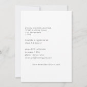 デイジーホワイトフローラブライダルシャワー 招待状 (裏面)