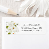 デイジーホワイトフローラ差出人住所ラベル4 ラベル (インサイチュ)