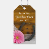 デイジーホースシューカントリーウェスタン結婚式の引き出物ラベル ギフトタグ (正面)