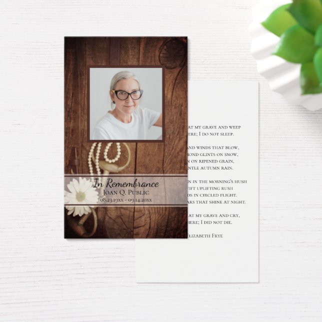 デイジーホースビットウェスタン葬儀記念祈りの言葉 (デスク)