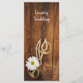 デイジーホースビットカントリーウェスタン結婚式 プログラム (正面)