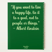 デイジーホース抽象芸術アートレッドホワイトグリーンフローラ プランナー手帳 (裏面)