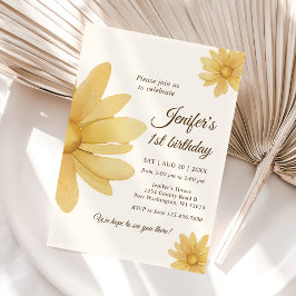 デイジーボフミアンガール1st誕生日パーティー 招待状