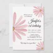 デイジーボフミアンガール1st誕生日パーティー 招待状 (正面)