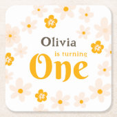 デイジーボホフローラ1歳 スクエアペーパーコースター (正面)