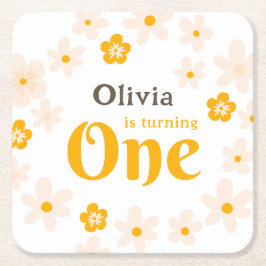 デイジーボホフローラ1歳 スクエアペーパーコースター