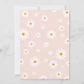 デイジーボホベビーイン開花ピンクベビーシャワー 招待状 (裏面)
