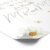 デイジーボホワイルドフラワーモダンブライダルアドバイスゲーム ポスター (角)