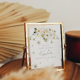 デイジーボホワイルドフラワーモダンブライダルキスゲーム ポスター