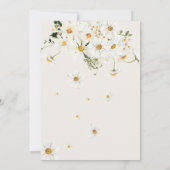 デイジーボホワイルドフラワーモダンブライダルシャワー 招待状 (裏面)