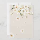 デイジーボホワイルドフラワーモダンブライダルシャワー 招待状 (裏面)