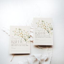 デイジーボホワイルドフラワー素朴ベビーシャワー エンクロージャーカード