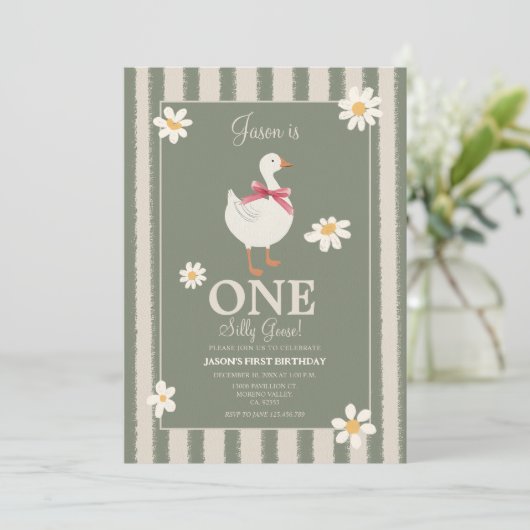 デイジーボーイズ間抜けズグーステーマ誕生日招待状 招待状 (スタンド正面)