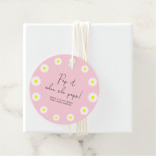 デイジーポップ・アートの – 彼女が赤ちゃんシャワーをポップする時に フェイバータグ