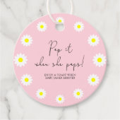 デイジーポップ・アートの – 彼女が赤ちゃんシャワーをポップする時に フェイバータグ (正面)