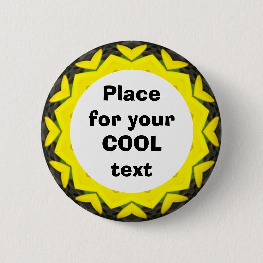 デイジーマンダラテンプレート20 缶バッジ (正面)