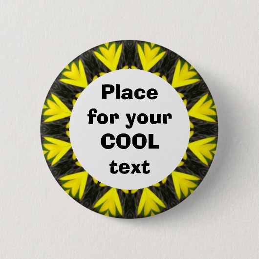 デイジーマンダラテンプレート27 缶バッジ (正面)