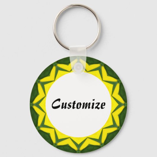 デイジーマンダラテンプレート39 キーホルダー (正面)