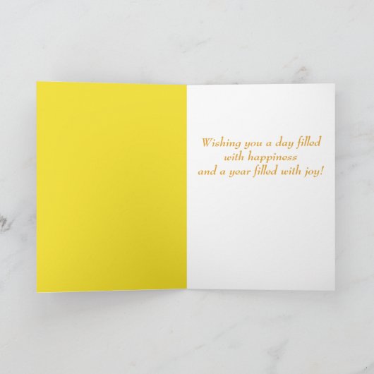 デイジーマーチ誕生フラワー誕生日 カード (内部)