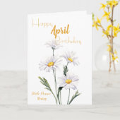 デイジーマーチ誕生フラワー誕生日 カード (黄色い花)