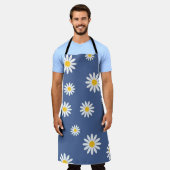 デイジーメドウズブルー エプロン (着用した状態)