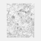 デイジーメドウ明るい灰色のパターンduvetカバー フリースブランケット (正面)