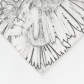 デイジーメドウ明るい灰色のパターンduvetカバー フリースブランケット (角)