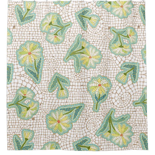 デイジーモザイクシャワーカーテン シャワーカーテン (正面)