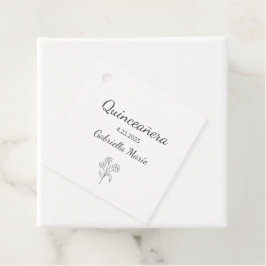 デイジーモダンキンセアニラエレガントグレイタイポグラフィ フェイバータグ