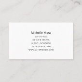 デイジーモダントレンディーパープルボタニカル 名刺 (裏面)