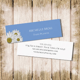 デイジーモダントレンディーフローラカントリーブルー スキニー名刺