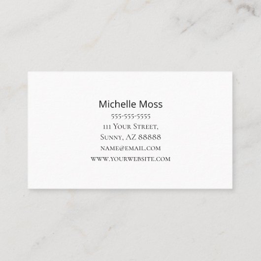 デイジーモダントレンディーボタニカルグレイ 名刺 (裏面)