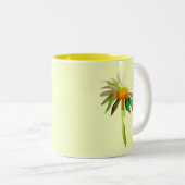 デイジーモダン水彩画花 ツートーンマグカップ (正面右)