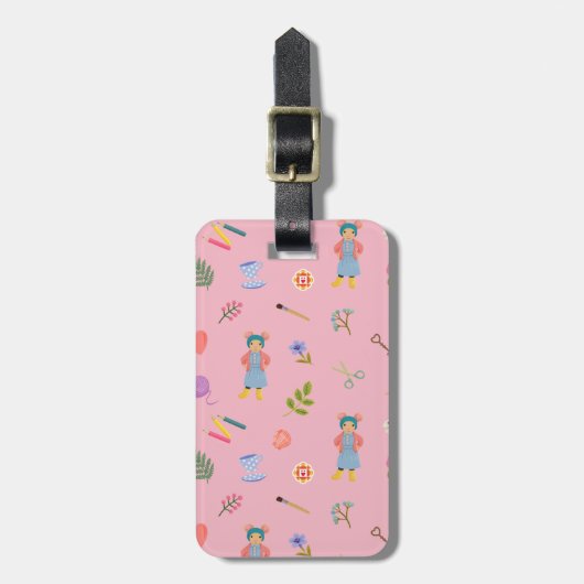 デイジーモチーフ ラゲッジタグ (正面縦)