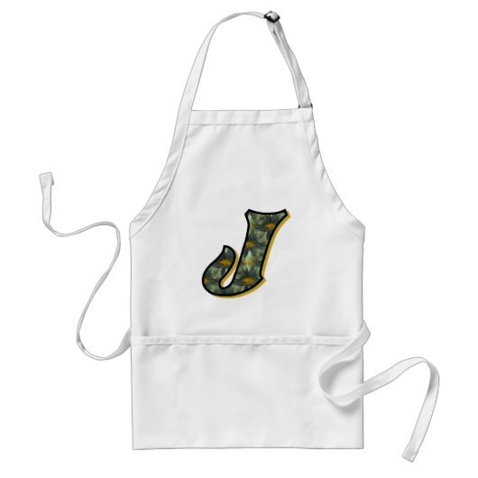 デイジーモノグラムイニシャルJ スタンダードエプロン (正面)