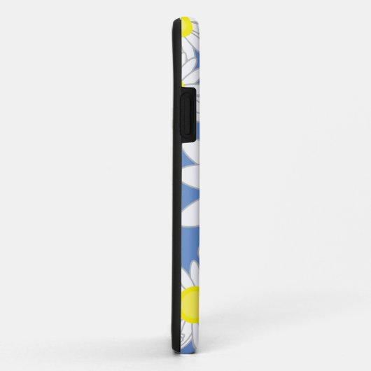 デイジーモノグラムブルーホワイトとイエロー Case-Mate iPhoneケース (裏面/右)