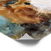 デイジーモルモット油絵 ポスター (角)