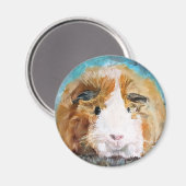 デイジーモルモット油絵 マグネット (正面/裏面)