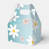 デイジーユリ花のパターン海トルク背景 フェイバーボックス (裏面サイド)