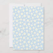 デイジーライトブルーフローラリボン男の赤ちゃんシャワー 招待状 (裏面)