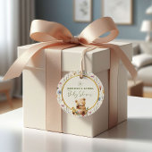 デイジーライトベージュテディ魅力的ベアベビーシャワー フェイバータグ