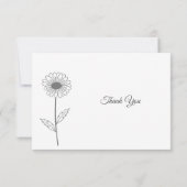 デイジーラインアート葬儀サンキューノートカード サンキューカード (裏面)