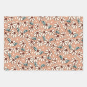 デイジーラディバグとチェッカーボード ラッピングペーパーシート (正面)