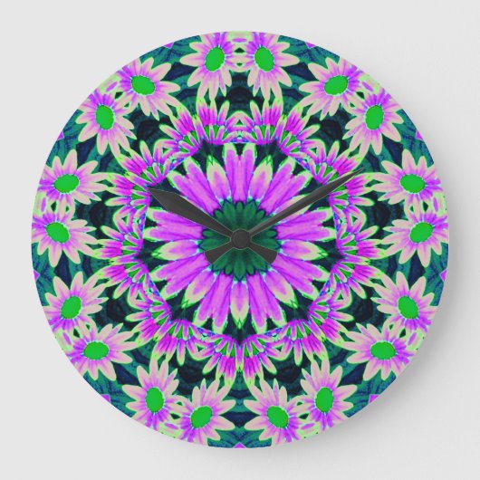 デイジーラバーズファンタジーフラクタル ラージ壁時計 (正面)
