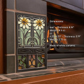 デイジーラブウォールデコールアールヌーボーヴィンテージデコ タイル