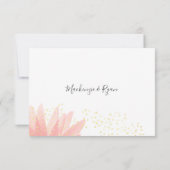 デイジーラブ ピンクガーデン ウェディング 返信 招待状 (裏面)