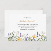 デイジーラベンダー植物葬儀感謝していユー (正面/裏面)