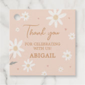 デイジーリトル恋しく思オネダーフル写真誕生日スクエア フェイバータグ (正面)