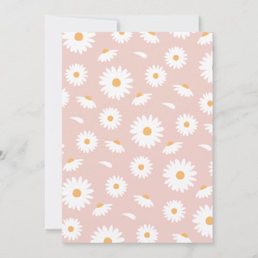 デイジーリトル恋しく思オネダーフル誕生日招待状 招待状 (裏面)