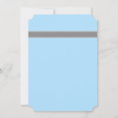 デイジーリボンブルー結婚式招待状カード 招待状 (裏面)